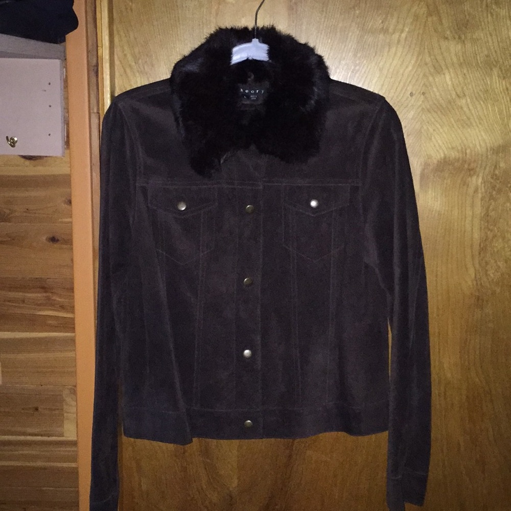 Theory Chocolate Suede Jacket